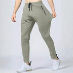 MunaWear - Joggers - Caden - Quick-Drying Men's Joggers With High Stretch For Fitness And Casual Wear - Khaki / 7XL