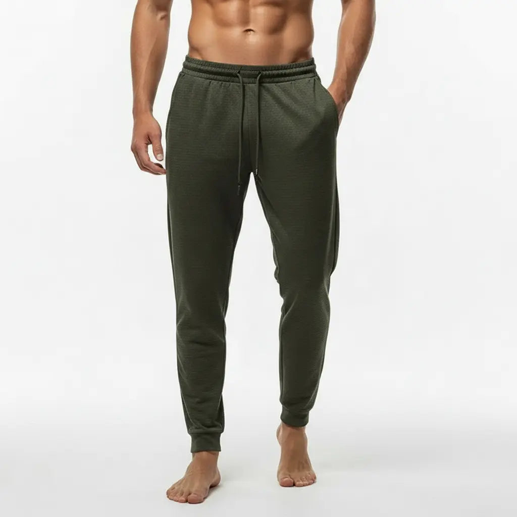 MunaWear - Joggers - Ethan - Lightweight Quick-Dry Joggers for Men, Perfect for Hiking & Running - Green / 5XL