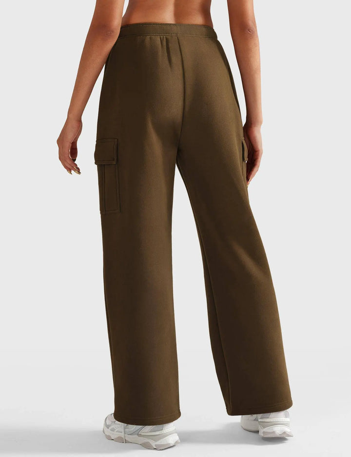 MunaWear  Joggers  Mia – High-Waist Wide Leg Joggers for Women with Adjustable Waistband & Functional Pockets 