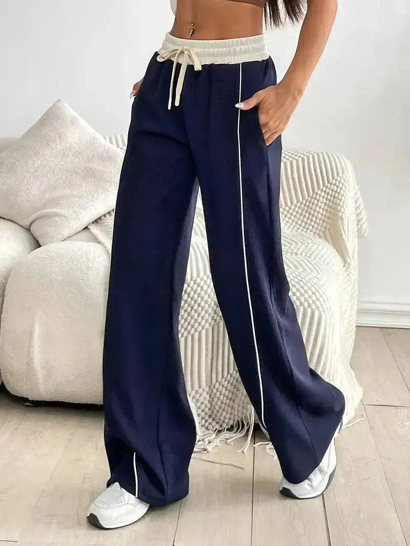 MunaWear  Joggers  Mia – Stretchy Wide-Leg Jogging Pants for Women with Adjustable Waistband & Side Pockets 