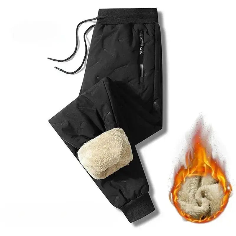 MunaWear - Joggers & Sweatpants - Ethan – Waterproof & Windproof Thick Fleece Thermal Men's Jogger Pants for Ultimate Warmth, Size S-XXL - 