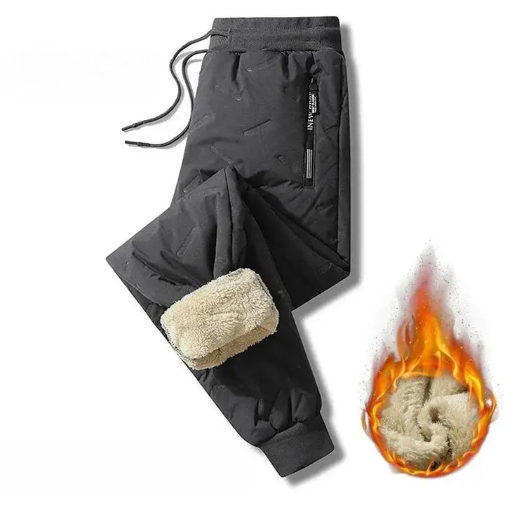 MunaWear - Joggers & Sweatpants - Ethan – Waterproof & Windproof Thick Fleece Thermal Men's Jogger Pants for Ultimate Warmth, Size S-XXL - 