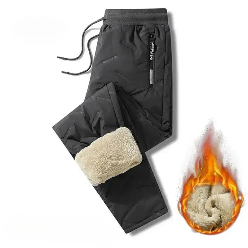 MunaWear - Joggers & Sweatpants - Ethan – Waterproof & Windproof Thick Fleece Thermal Men's Jogger Pants for Ultimate Warmth, Size S-XXL - 