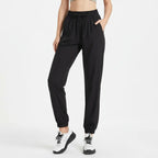 MunaWear - Joggers & Sweatpants - Naya – Relaxed Fit Ladies Jogging Pants with Adjustable Waistband & Deep Pockets, Best Joggers for Women - Black / XL