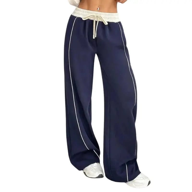 Noemi – Stretchy Wide-Leg Sweatpants for Women with Adjustable Waistband & Side Pockets