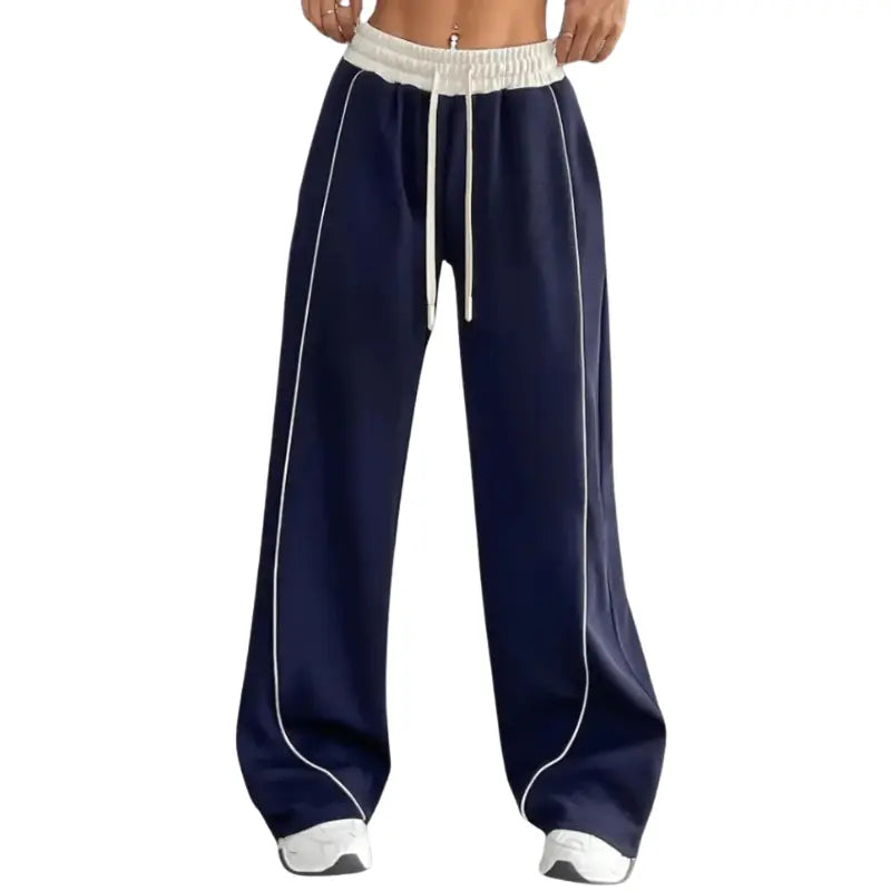 Noemi – Stretchy Wide-Leg Jogging Pants for Women with Adjustable Waistband & Side Pockets