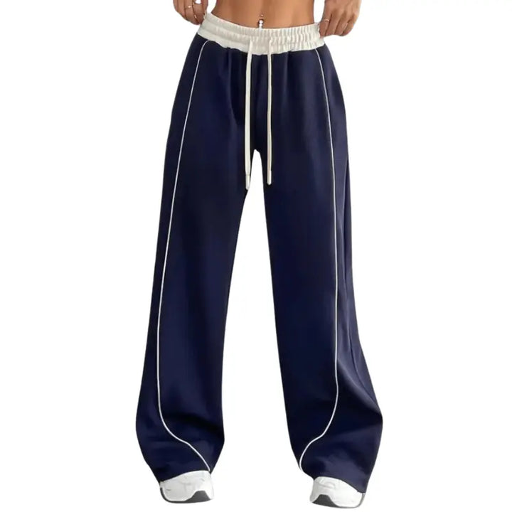 Noemi – Stretchy Wide-Leg Jogging Pants for Women with Adjustable Waistband & Side Pockets