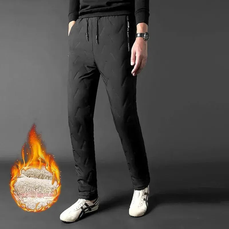 MunaWear - Joggers & Sweatpants - Silas – Waterproof & Windproof Thick Fleece Thermal Men's Jogger Pants for Ultimate Warmth - 
