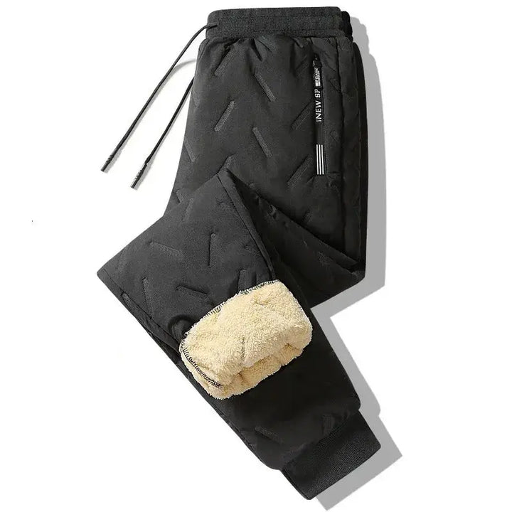 MunaWear - Joggers & Sweatpants - Silas – Waterproof & Windproof Thick Fleece Thermal Men's Jogger Pants for Ultimate Warmth - 