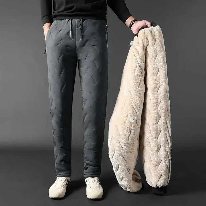 MunaWear - Joggers & Sweatpants - Silas – Waterproof & Windproof Thick Fleece Thermal Men's Jogger Pants for Ultimate Warmth - 