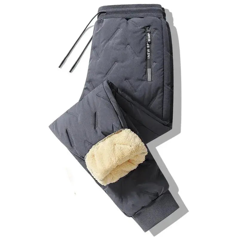 MunaWear - Joggers & Sweatpants - Silas – Waterproof & Windproof Thick Fleece Thermal Men's Jogger Pants for Ultimate Warmth - 