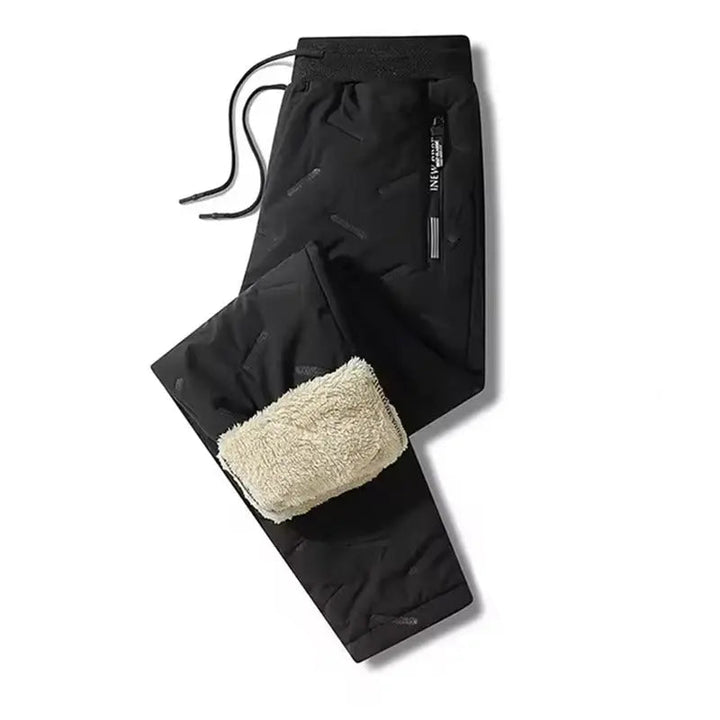 MunaWear - Joggers & Sweatpants - Silas – Waterproof & Windproof Thick Fleece Thermal Men's Jogger Pants for Ultimate Warmth - 