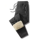MunaWear - Joggers & Sweatpants - Silas – Waterproof & Windproof Thick Fleece Thermal Men's Jogger Pants for Ultimate Warmth - 