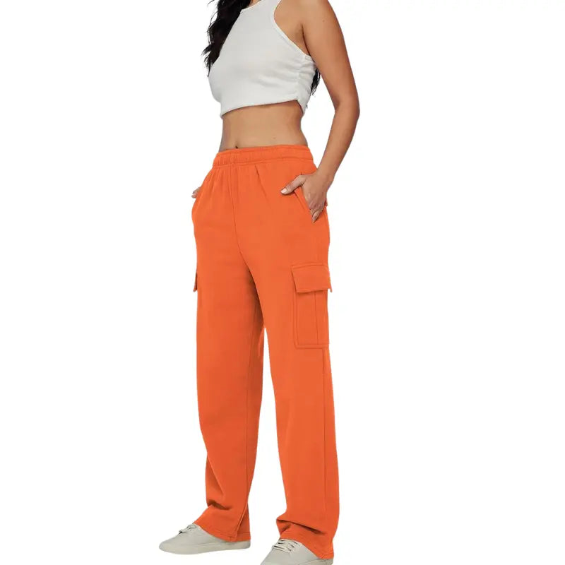 Sorrel – High-Waist Wide Leg Sweatpants for Women with Adjustable Waistband & Functional Pockets