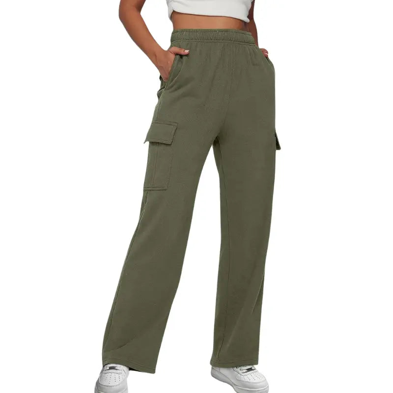 Sorrel – High-Waist Wide Leg Sweatpants for Women with Adjustable Waistband & Functional Pockets