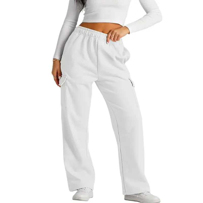 Sorrel – High-Waist Wide Leg Sweatpants for Women with Adjustable Waistband & Functional Pockets