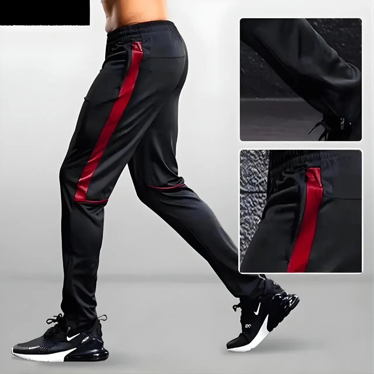 MunaWear - Joggers & Sweatpants - Zain – Men's Track Pants with Zipper Pockets for Running & Training - 
