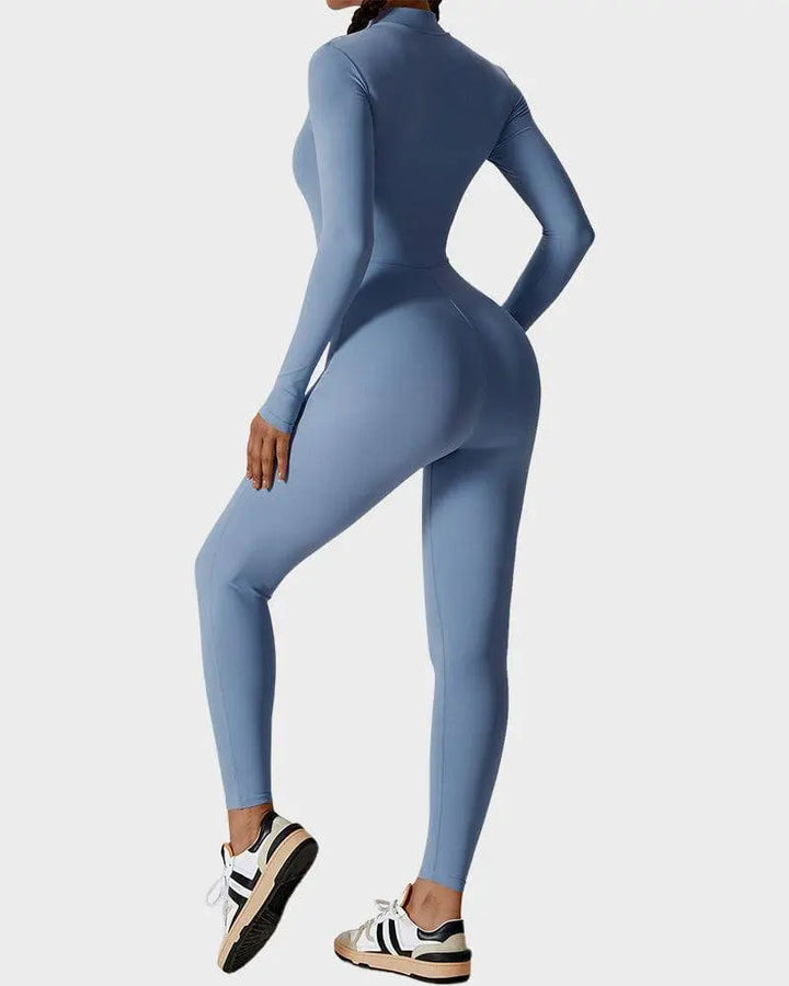 MunaWear  Jumpsuits  Maya – Shaping Yoga & Pilates Jumpsuit with Front Zipper and Breathable Comfort 