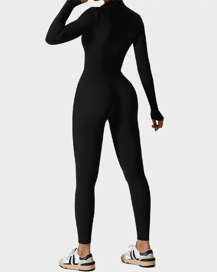 MunaWear  Jumpsuits  Maya – Shaping Yoga & Pilates Jumpsuit with Front Zipper and Breathable Comfort 