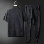 Eli - Luxe Loungewear Set for Men with Stylish Button-Down Shirt & Joggers