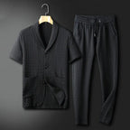 Tobias – Elegant Two-Piece Loungewear Set for Men with Relaxed-Fit Joggers, Size S-L 4
