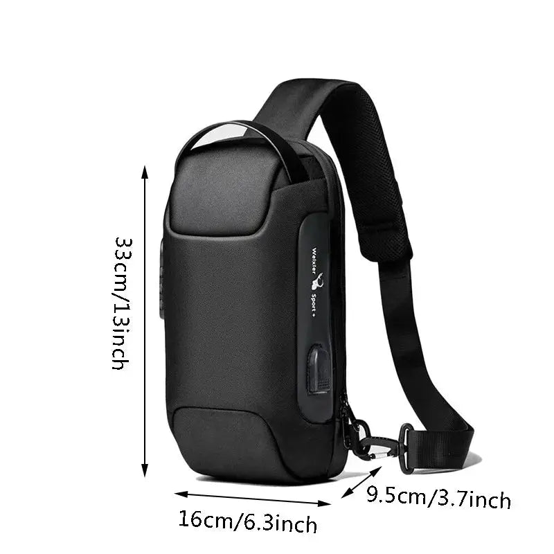 Ethan - Waterproof Anti-Theft USB Crossbody Bag with Multi-Pocket Design for Travel & Outdoor Activities 3