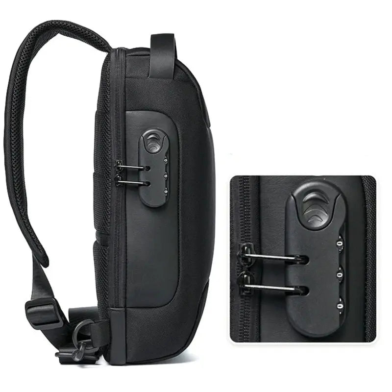 Ethan - Waterproof Anti-Theft USB Crossbody Bag with Multi-Pocket Design for Travel & Outdoor Activities 4