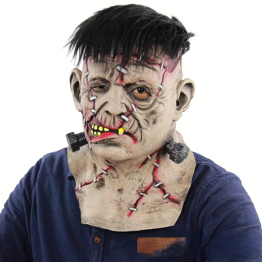 Halloween Frankenstein Monster Full Head Mask – Creepy Latex Costume Accessory for Parties 2