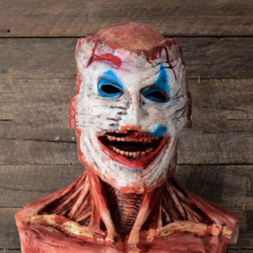 Halloween Horror Clown Mask – Realistic Vinyl Costume Accessory for Adults 2