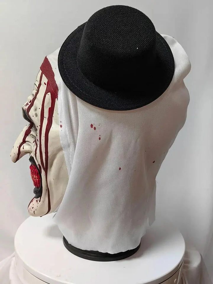 Halloween Scary Clown Mask – Creepy Latex Head Cover for Parties & Pranks – Unisex, One Size Fits Most 2