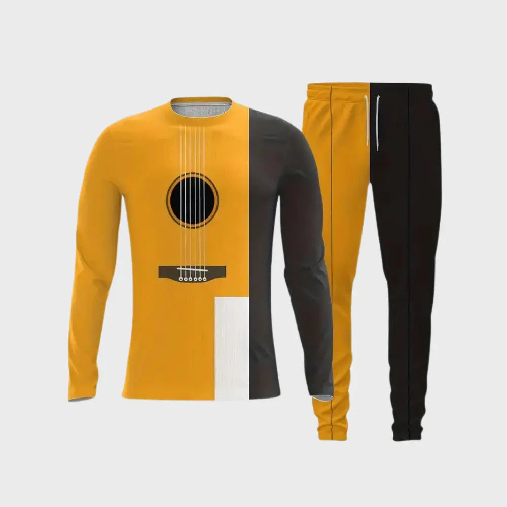 Ethan – Creative Guitar Print Tracksuit for Men, Comfortable & Stylish Outfit, Sizes S-L 1