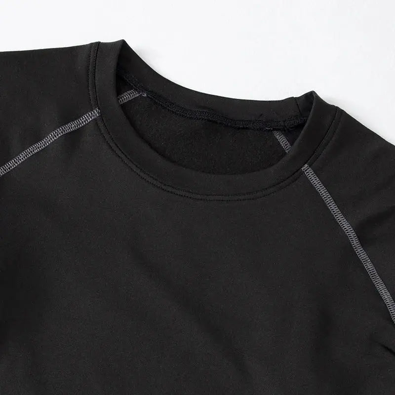 Ethan – Men's Black Long-Sleeved Fitness Underwear Set for Autumn/Winter, Comfortable & Warm Design, Size S-XXL 4