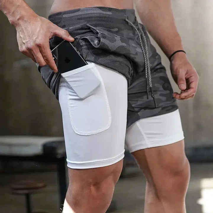 Ethan – Camo 2-in-1 Quick Dry Running Shorts for Men, Gym & Workout Comfort