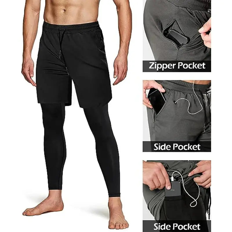 Ethan – 2-in-1 Men's Joggers for Training and Comfort, Versatile Track Pants, Sizes S-L 4