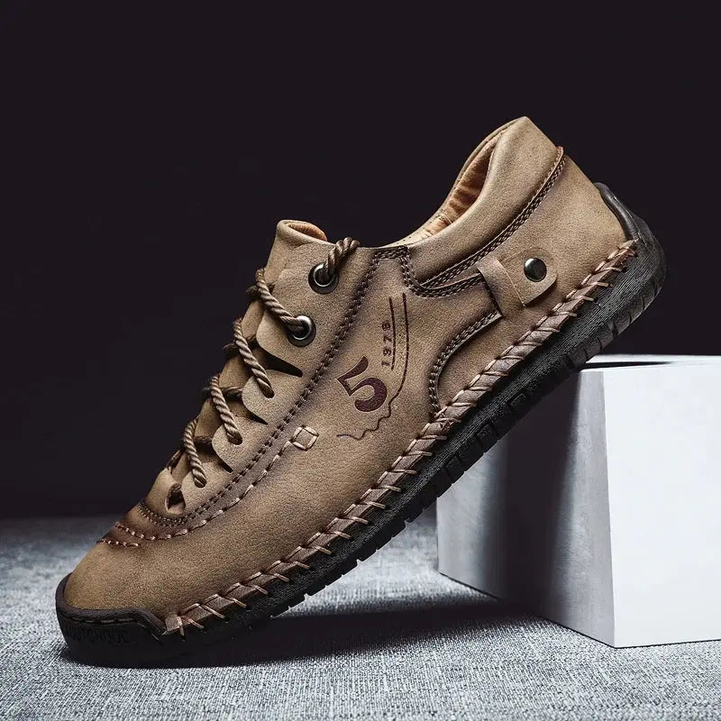 Ethan – Classic Leather Casual Shoes for Men with Non-Slip Design, Size 7-12 7