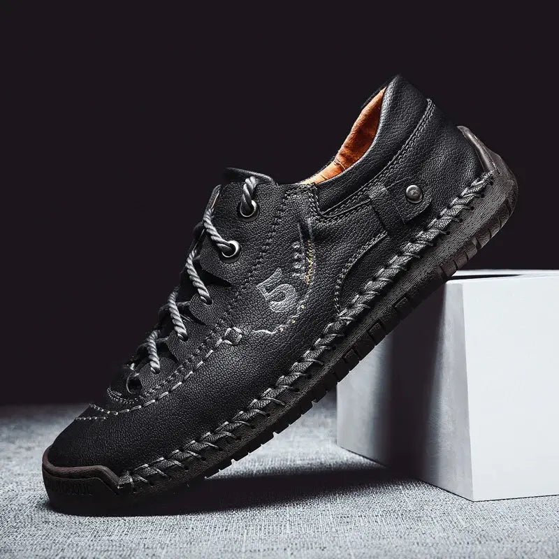 Ethan – Classic Leather Casual Shoes for Men with Non-Slip Design, Size 7-12 0