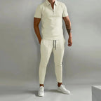 Dario - Stylish Men's Tracksuit Set with Half-Zip Shirt & Comfortable Pants Size S-L 3