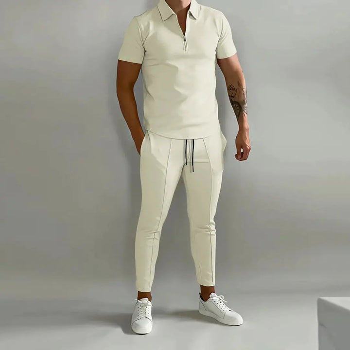 Dario - Stylish Men's Tracksuit Set with Half-Zip Shirt & Comfortable Pants Size S-L 3