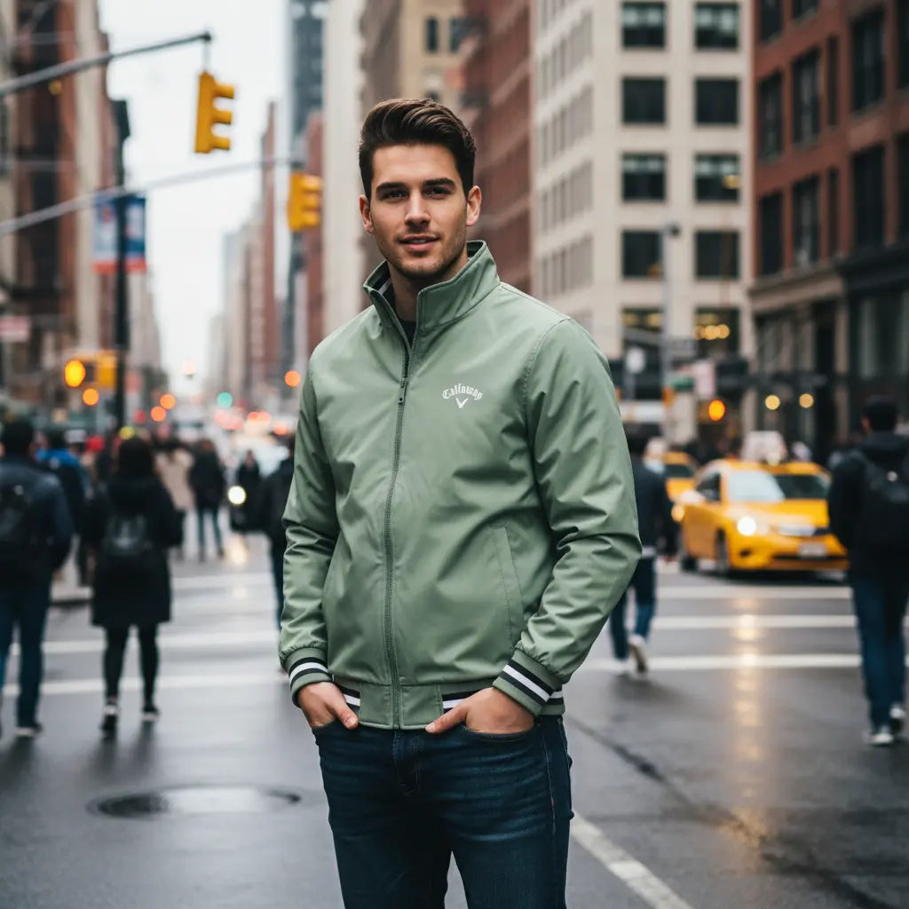 MunaWear - Men's Golf Apparel - Caden – Lightweight Men's Golf Jacket With Water-Resistant Fabric For Casual Outings And Outdoor Activities - 