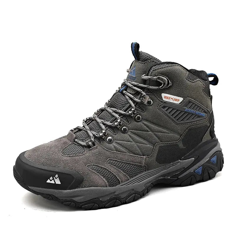 Nexis– Suede High-Top Tactical Hiking Boots for Men, Rainproof & Breathable- Gray