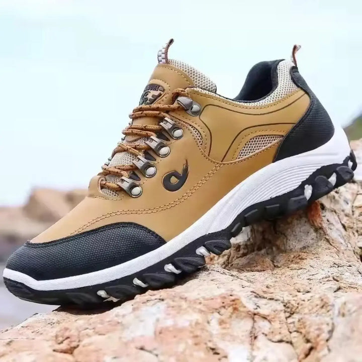MunaWear - Men's Hiking Shoes - Remy – Waterproof Leather Hiking Boots for Men, Durable Tactical Sneakers - 