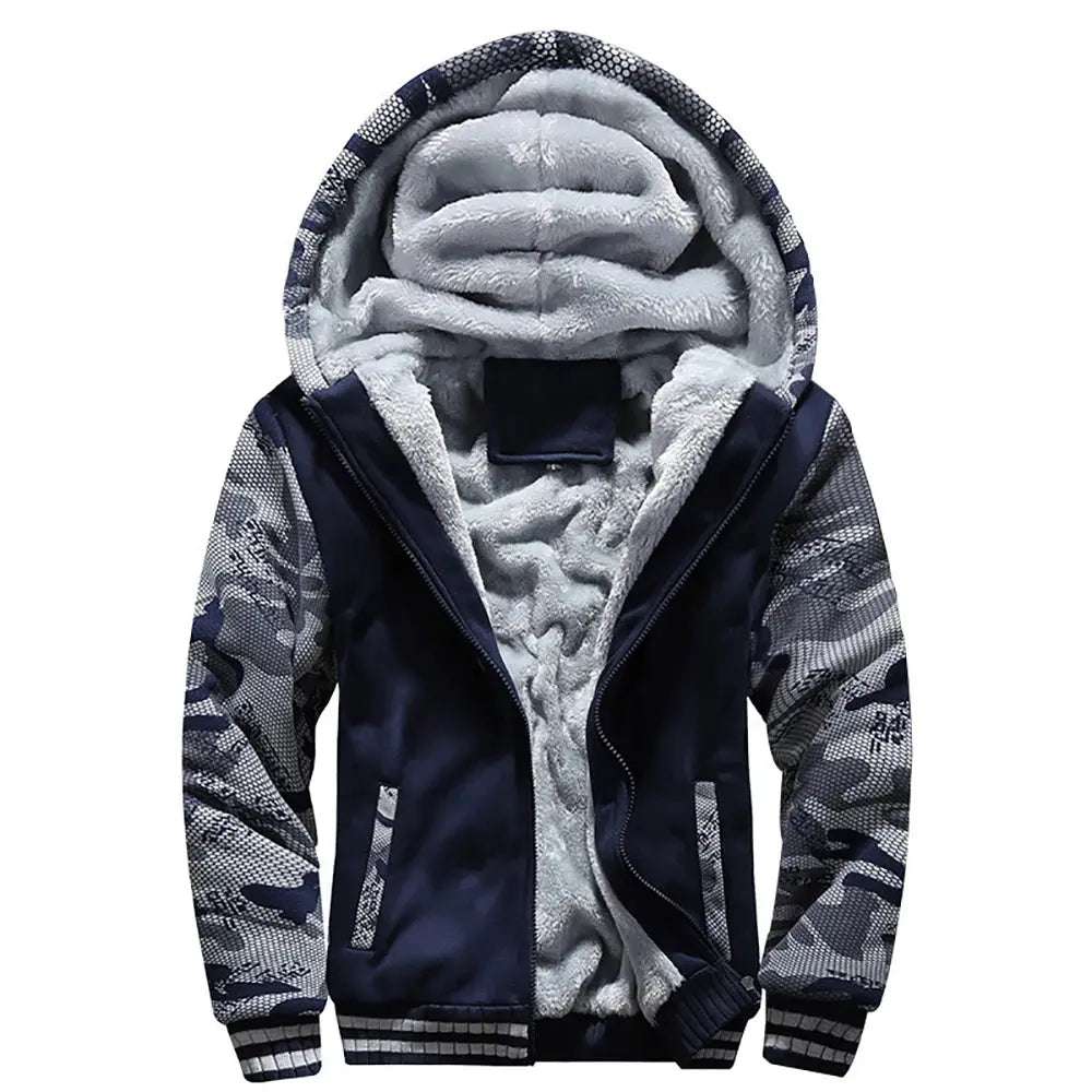 Caden - Stylish Men's Hooded Jacket With Thicker Design For Winter Adventures 0