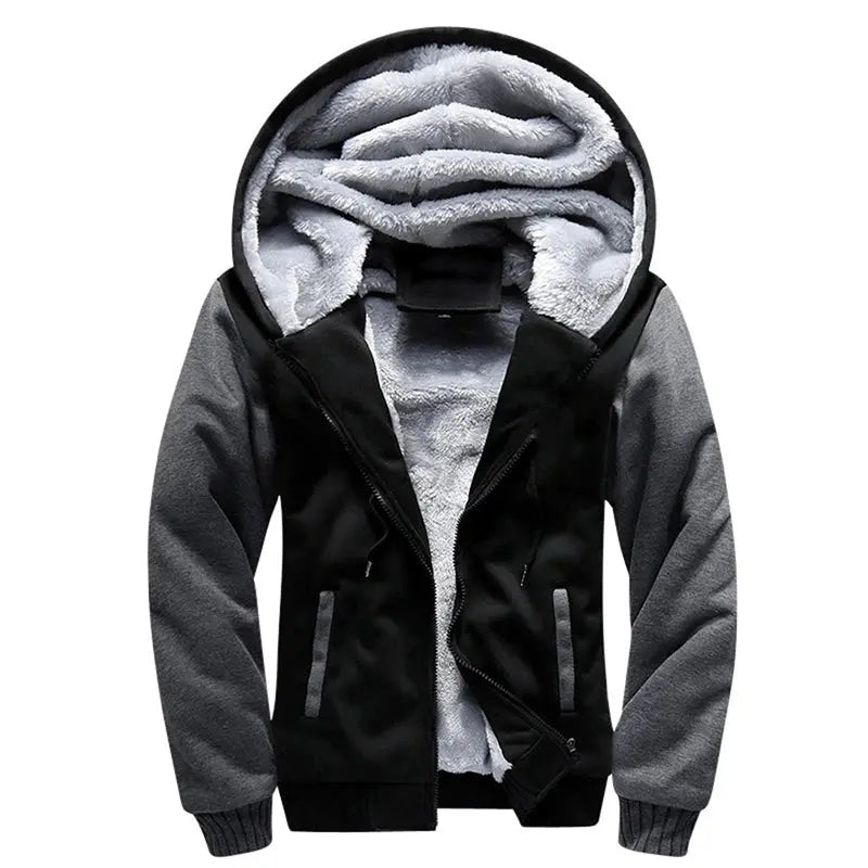 Caden - Stylish Men's Hooded Jacket With Thicker Design For Winter Adventures 2