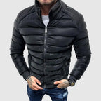 Caden – Slim-Fit Men's Puffer Jacket With High Collar For Urban Winter Style 0