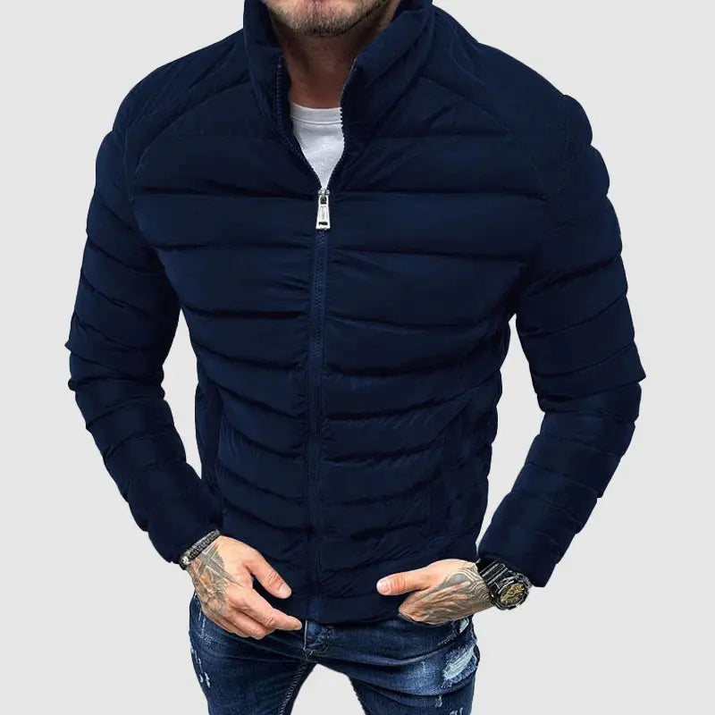 Caden – Slim-Fit Men's Puffer Jacket With High Collar For Urban Winter Style 1
