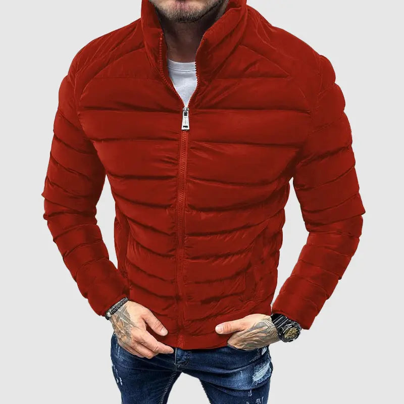 Caden – Slim-Fit Men's Puffer Jacket With High Collar For Urban Winter Style 3