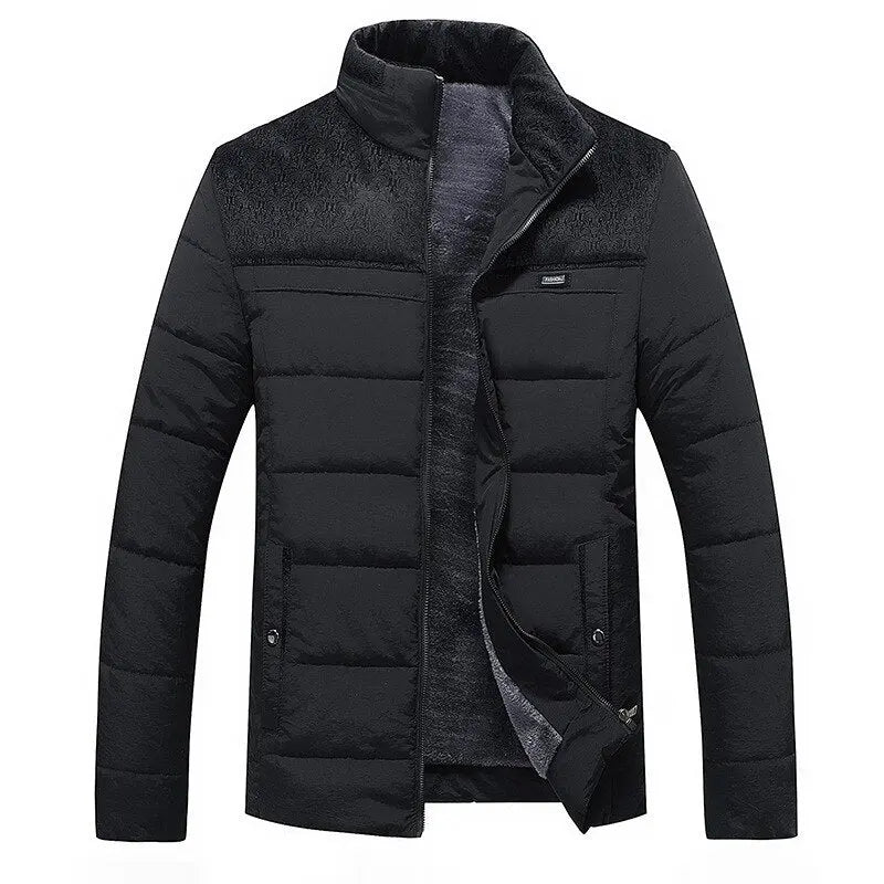 Caden – Modern Men's Quilted Jacket With Stand-Up Collar For Cold Days 0