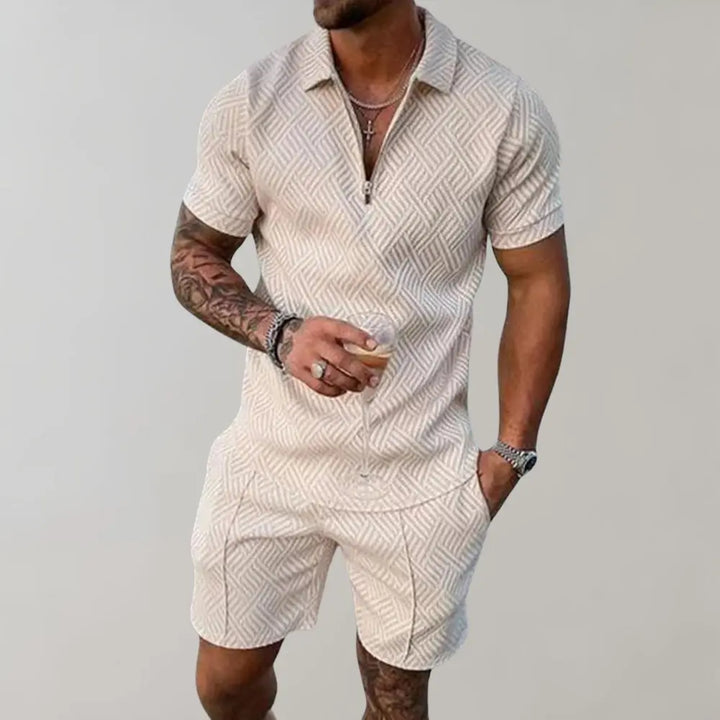 Finn – Men's Summer Set with Polo Shirt & Shorts, Lightweight Casual Outfit for Warm Days, Size XS-L 1