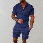 Finn – Men's Summer Set with Polo Shirt & Shorts, Lightweight Casual Outfit for Warm Days, Size XS-L 2
