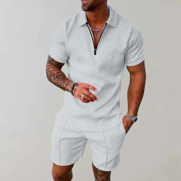 Finn – Men's Summer Set with Polo Shirt & Shorts, Lightweight Casual Outfit for Warm Days, Size XS-L 4